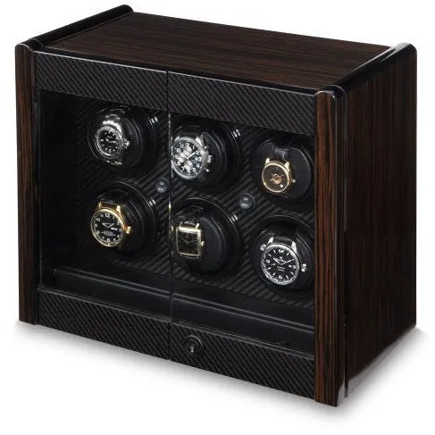 Orbita Avanti 6-Unit Watch Winder In Macassar