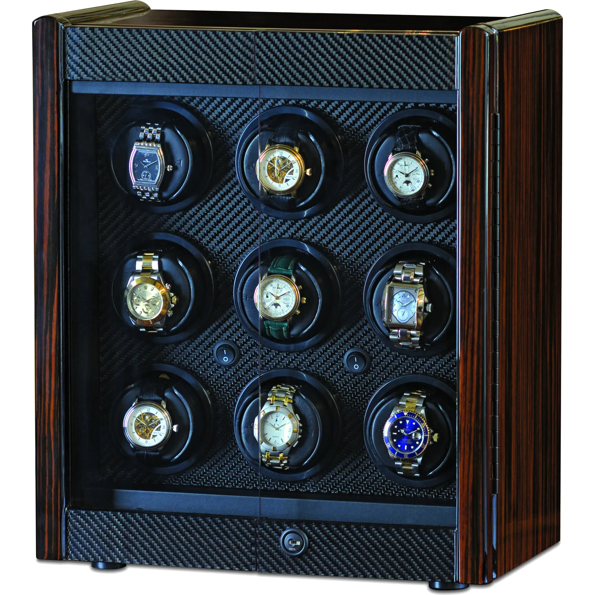 Orbita Avanti 9-Unit Watch Winder In Macassar
