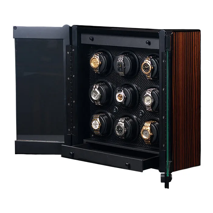 Orbita Avanti 9-Unit Watch Winder In Macassar