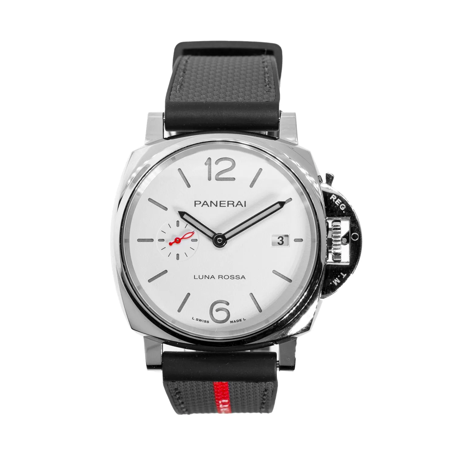 Panerai Luminor Due Stainless Steel 42mm Luna Rosa White Arabic Dial - PAM01673