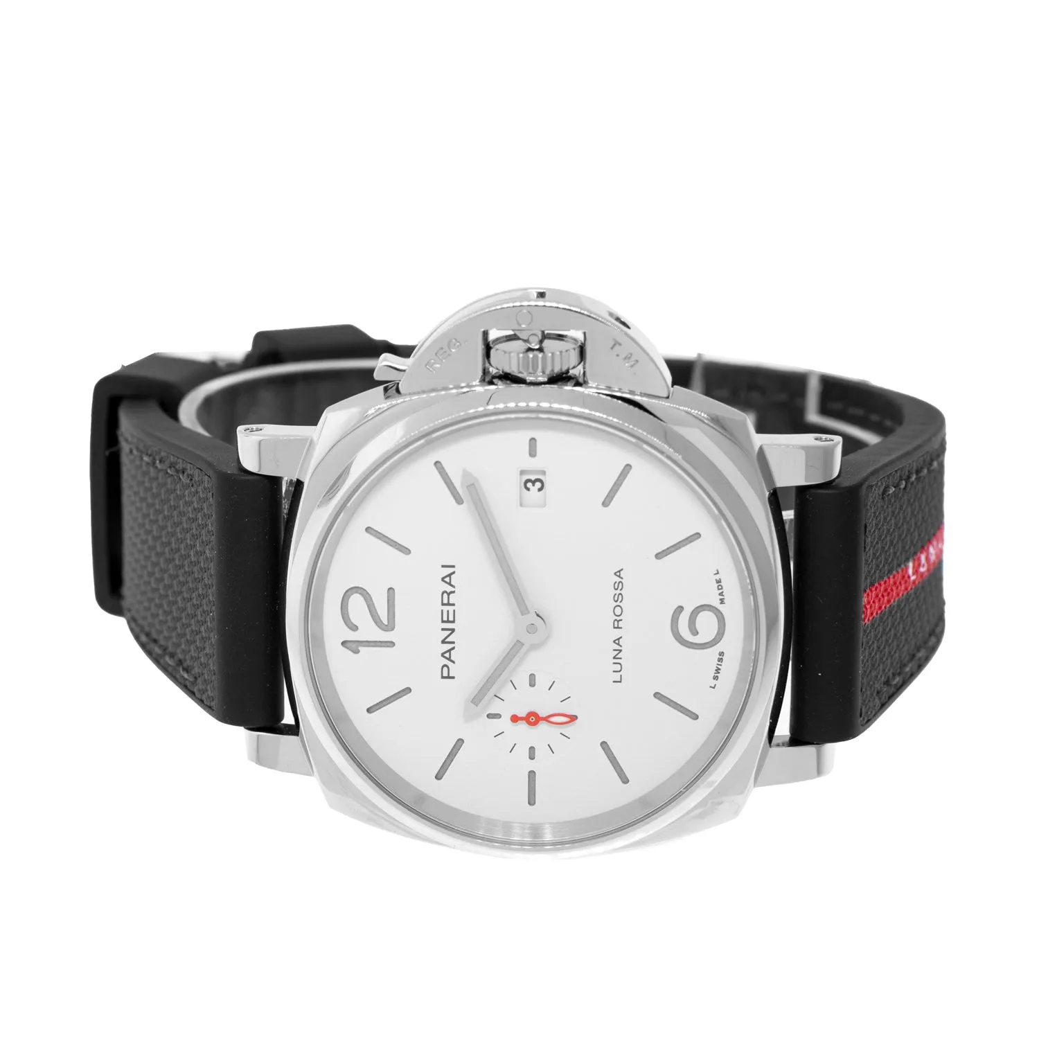 Panerai Luminor Due Stainless Steel 42mm Luna Rosa White Arabic Dial - PAM01673