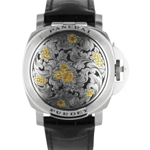 Panerai PAM155 Luminor Sealand Purdey Floral Stainless Steel Automatic 44mm