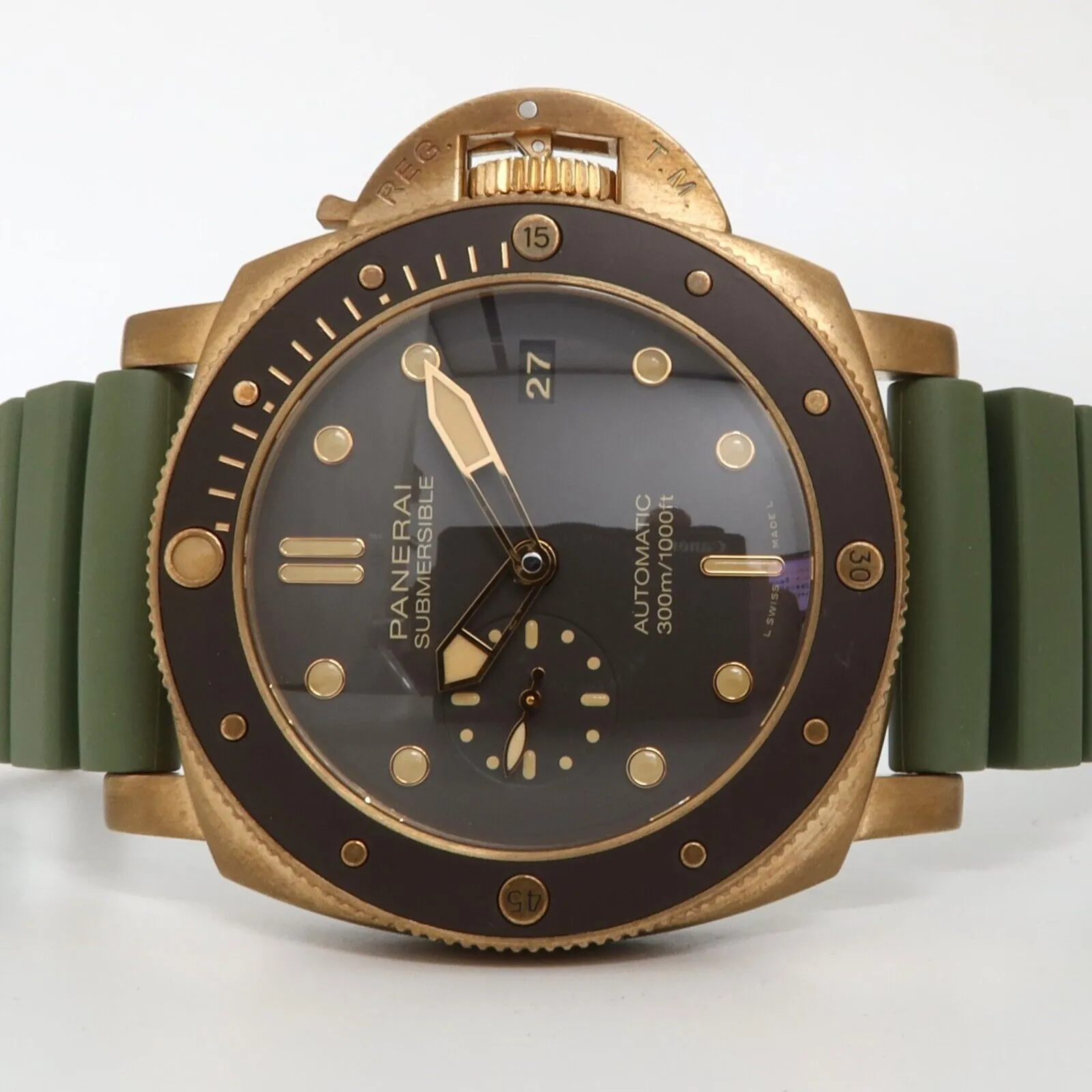 Panerai Submersible "Bronzo" Bronze/Rubber 47mm Automatic Brown Dial PAM00968