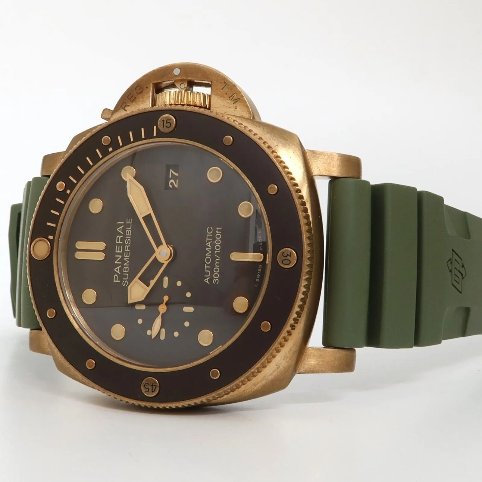 Panerai Submersible "Bronzo" Bronze/Rubber 47mm Automatic Brown Dial PAM00968