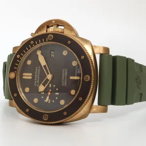 Panerai Submersible "Bronzo" Bronze/Rubber 47mm Automatic Brown Dial PAM00968