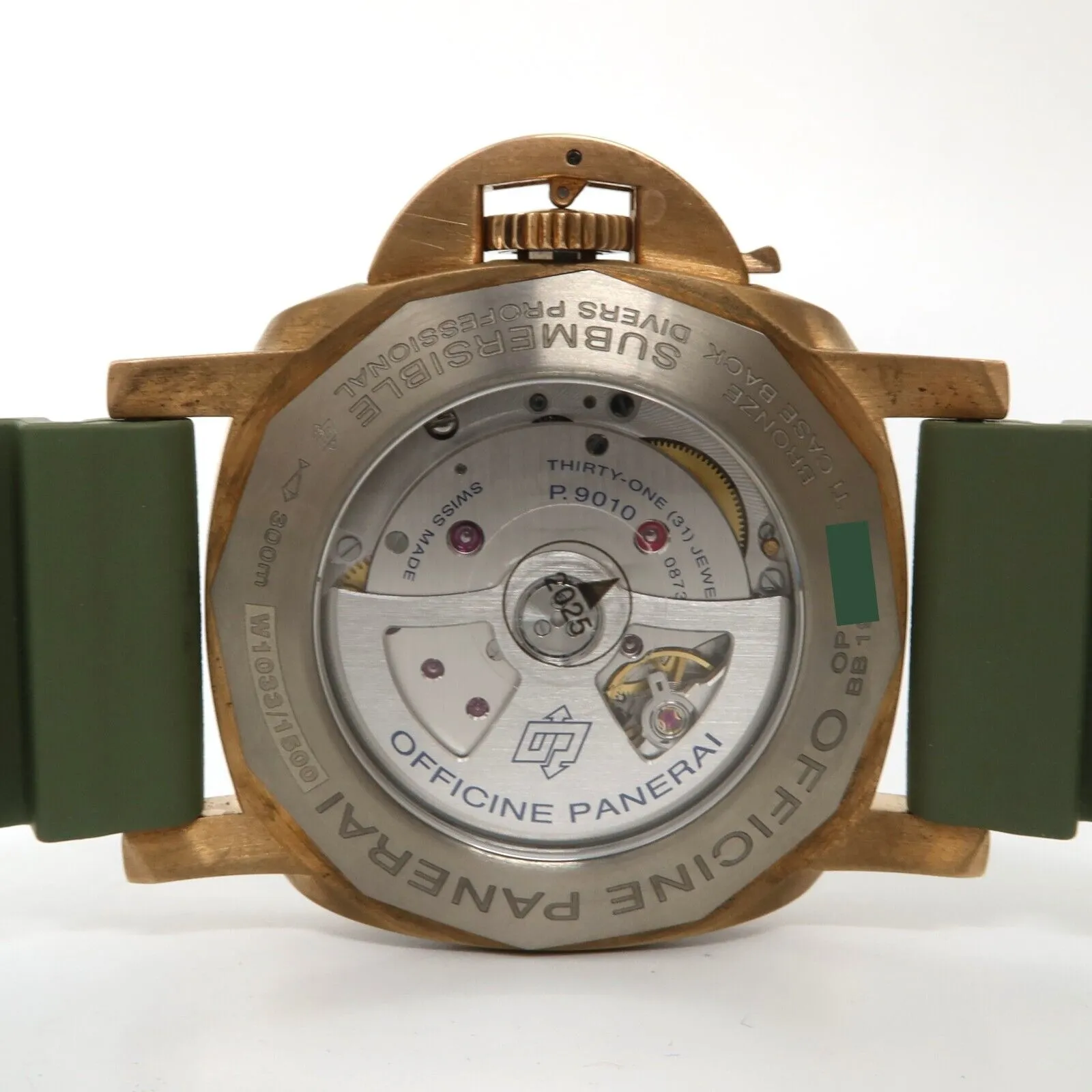 Panerai Submersible "Bronzo" Bronze/Rubber 47mm Automatic Brown Dial PAM00968