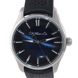 PAPERS H. Moser & Cie. Pioneer Centre 3200-1200 42mm Blue Fumè Steel Watch box