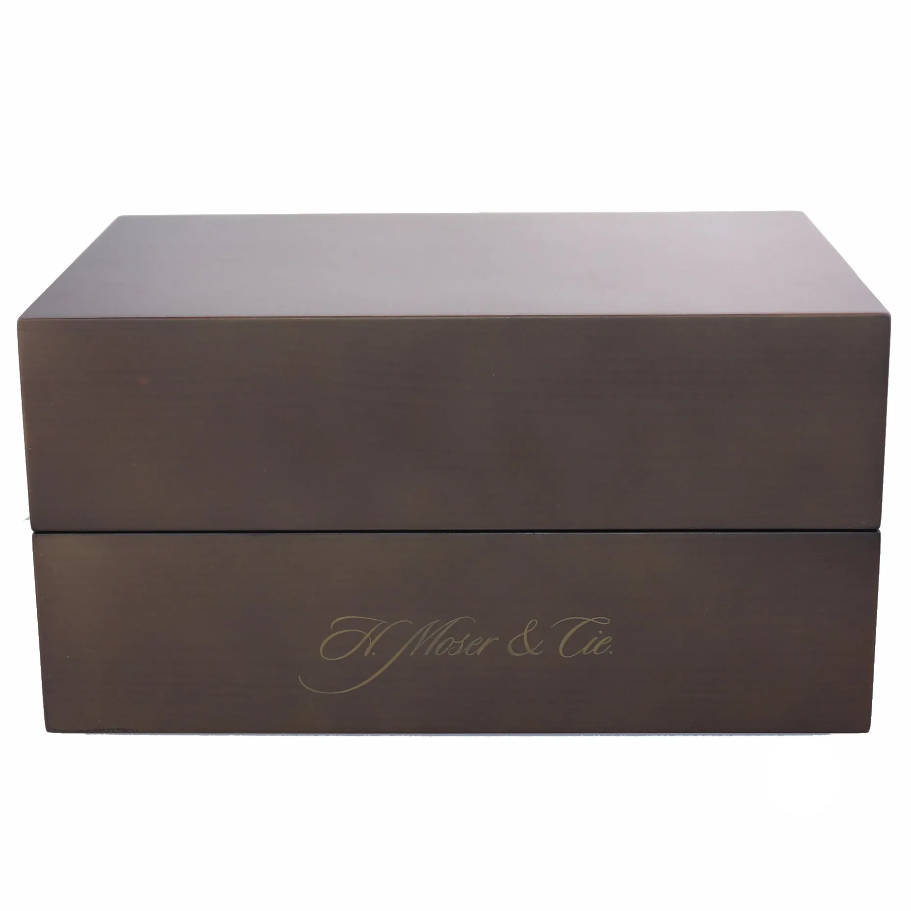 PAPERS H. Moser & Cie. Pioneer Centre 3200-1200 42mm Blue Fumè Steel Watch box