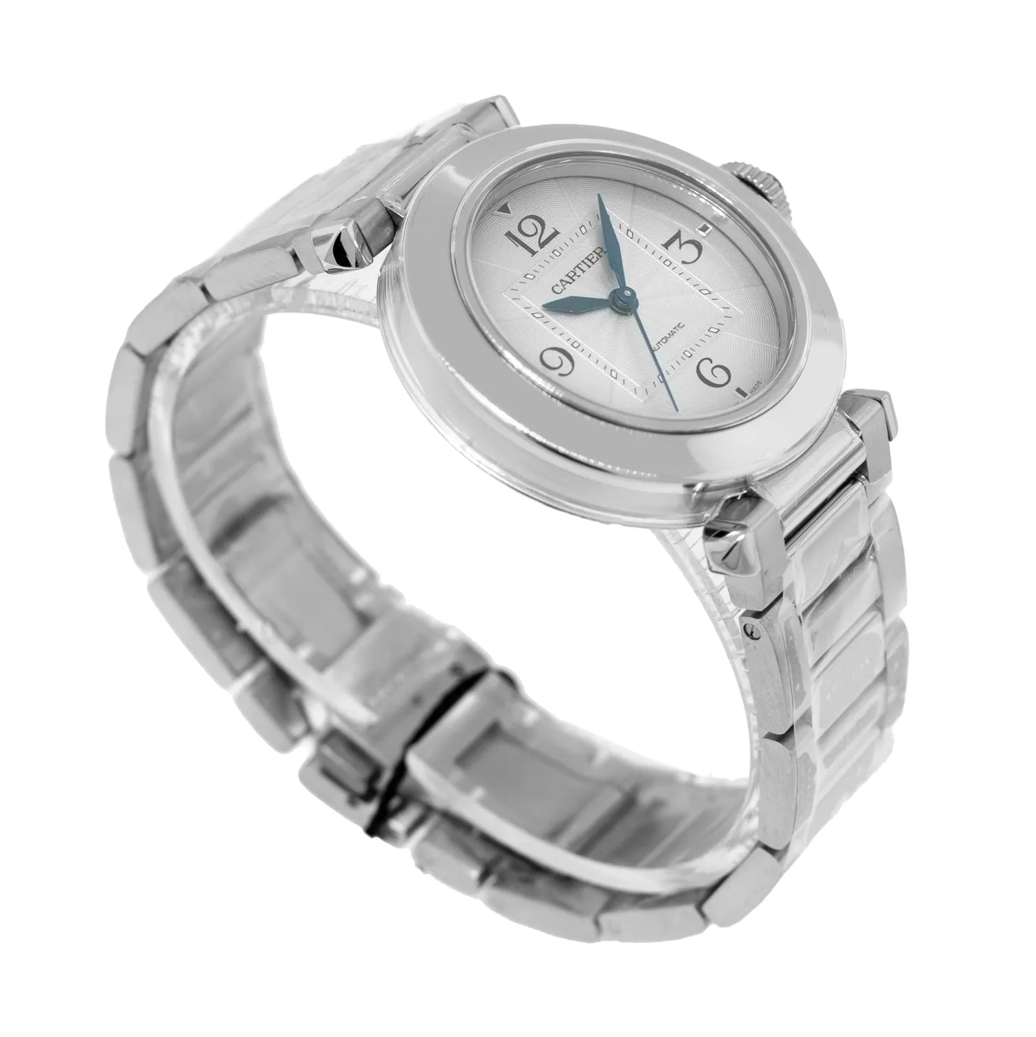 Pasha de Cartier 35mm Stainless Steel Silver Arabic Dial WSPA0013