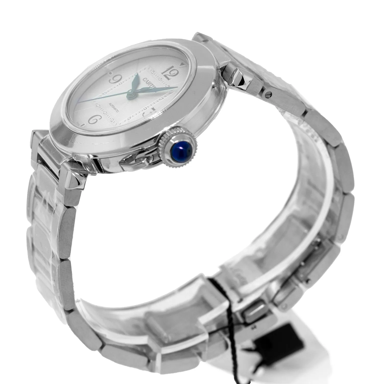 Pasha de Cartier 35mm Stainless Steel Silver Arabic Dial WSPA0013