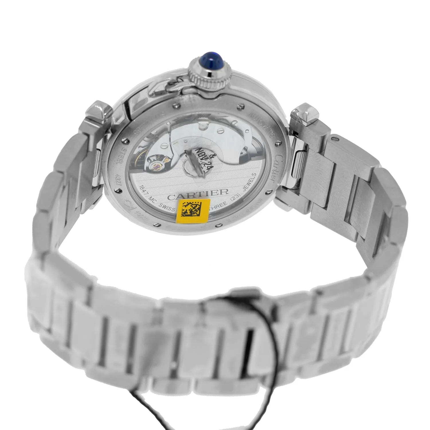 Pasha de Cartier 35mm Stainless Steel Silver Arabic Dial WSPA0013