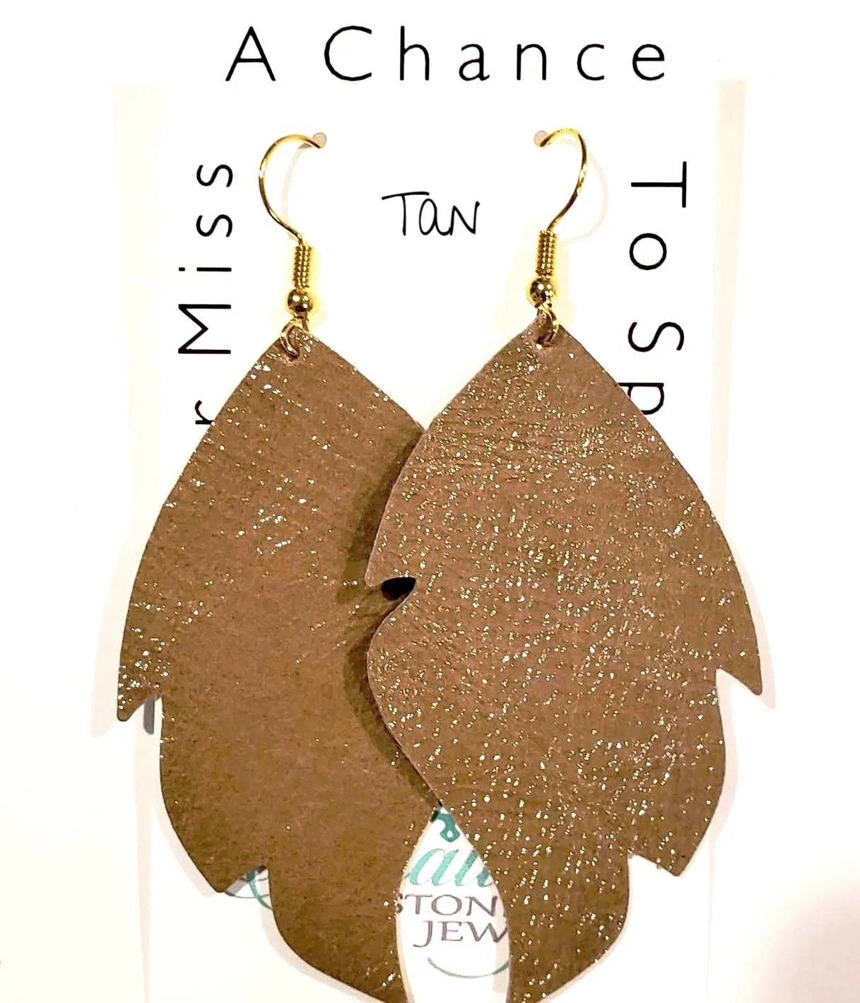 Patient Leather Leaf Shape Earrings