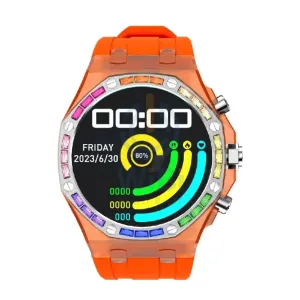 Porodo Transparent Cristallo AP Smartwatch - 260mAh / Orange