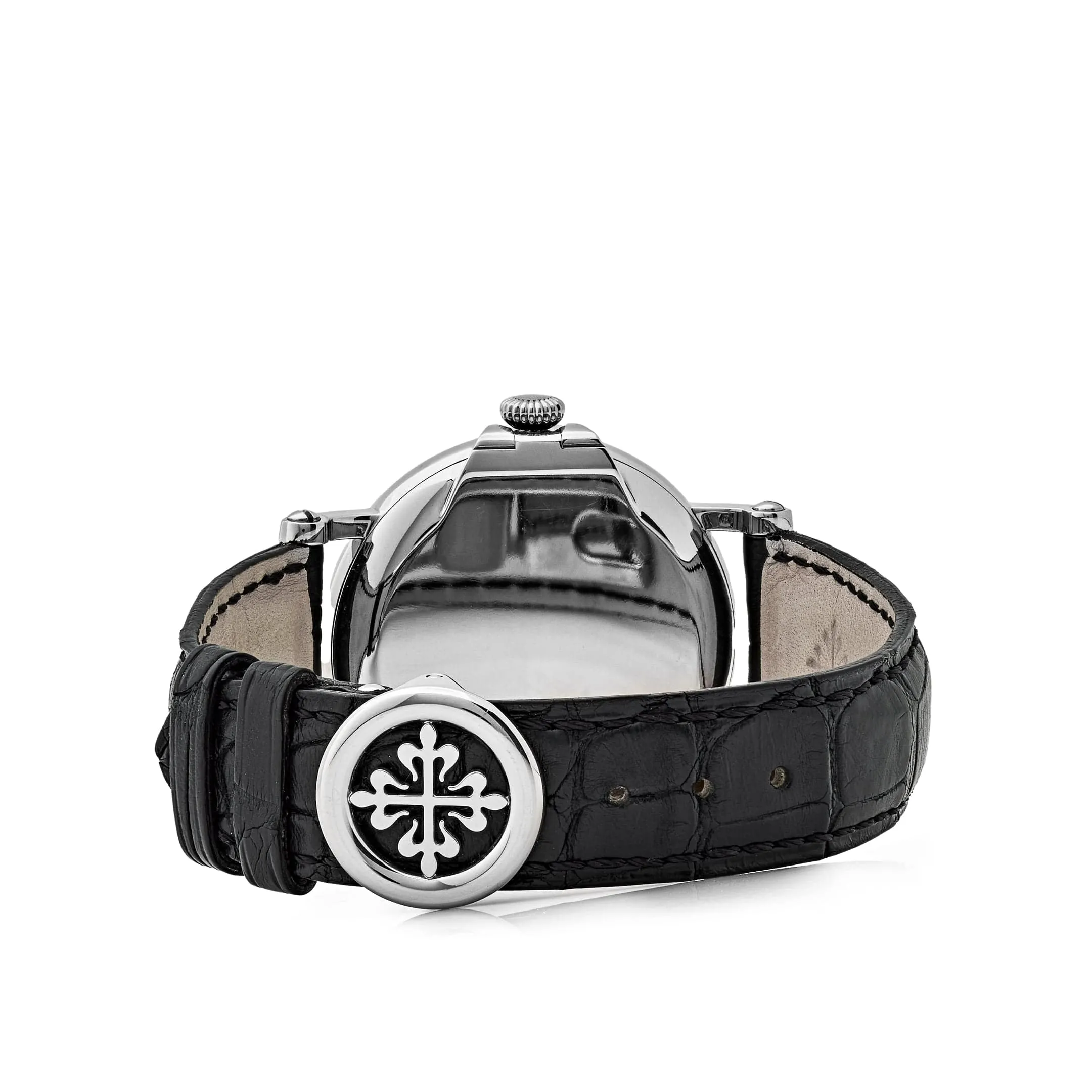 PP Luxury Watches Calatrava 5153G-001 Date White Gold Black Dial