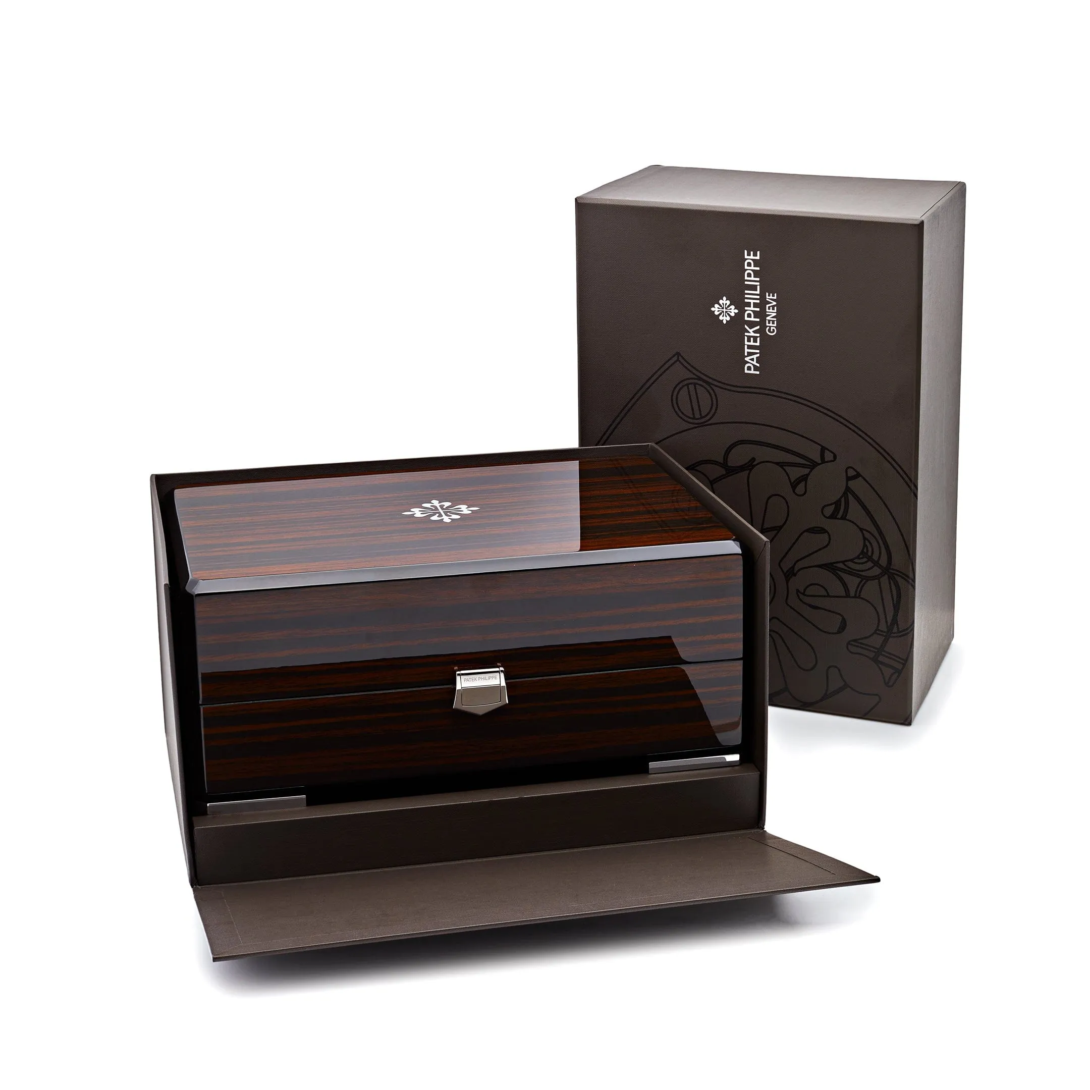 PP Luxury Watches Calatrava 5153G-001 Date White Gold Black Dial