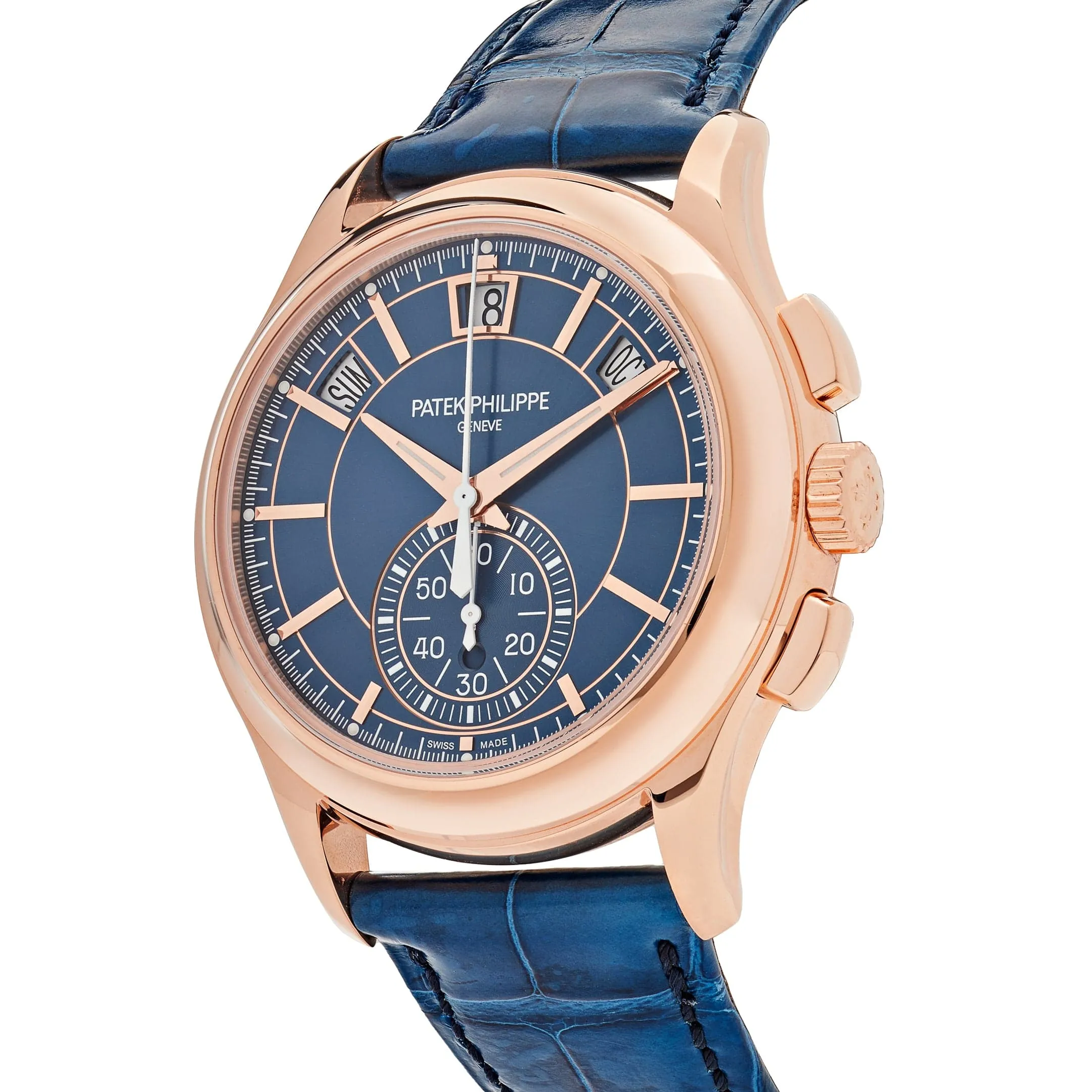 PP Luxury Watches Complications 5905R-010 Annual Calendar Flyback Chronograph Rose Gold Blue Dial (2025)