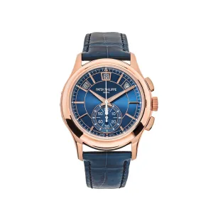 PP Luxury Watches Complications 5905R-010 Annual Calendar Flyback Chronograph Rose Gold Blue Dial (2025)
