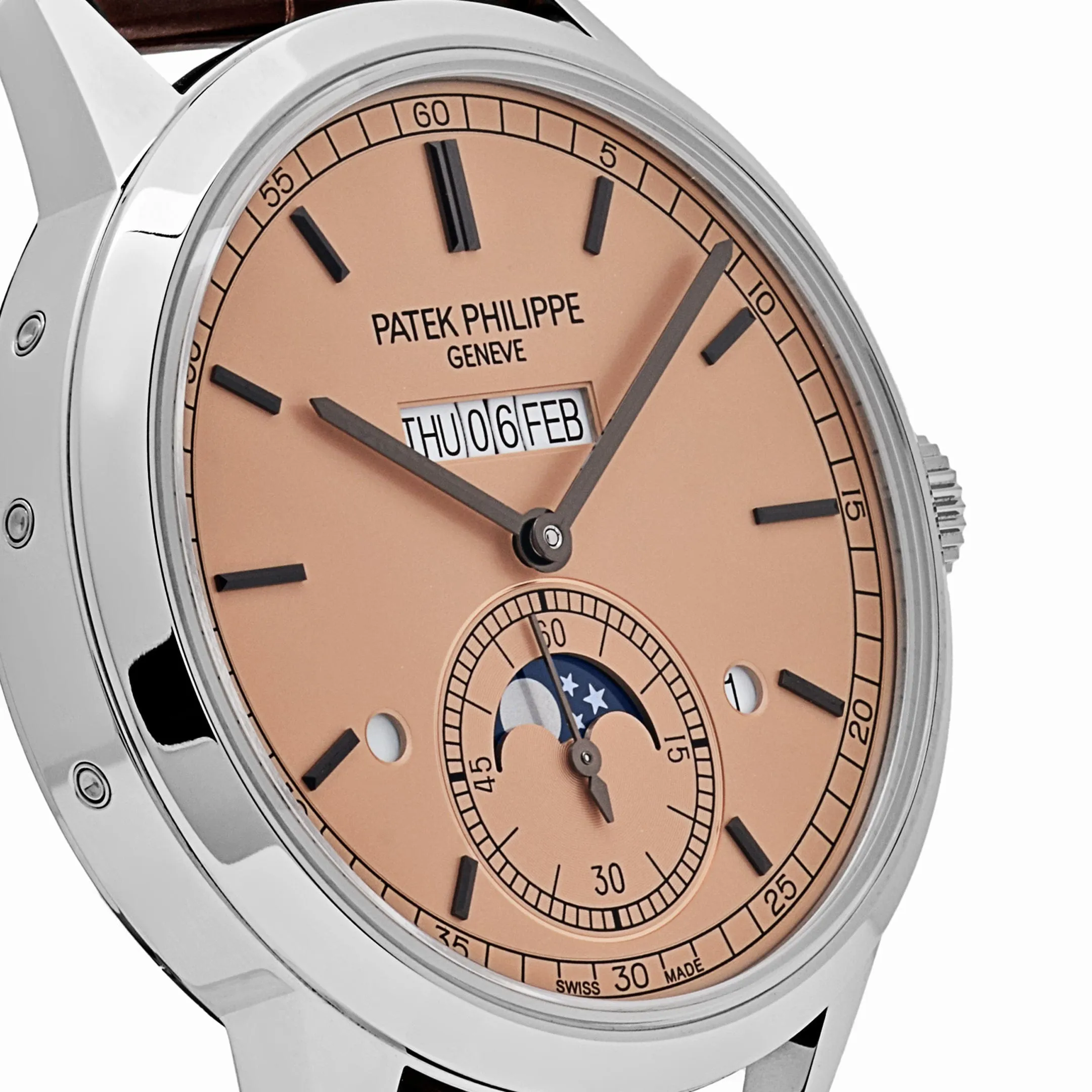 PP Luxury Watches Grand Complications 5236P-010 In-Line Perpetual Calendar Platinum Salmon Dial(2024)