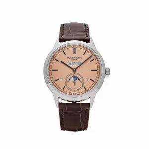 PP Luxury Watches Grand Complications 5236P-010 In-Line Perpetual Calendar Platinum Salmon Dial(2024)