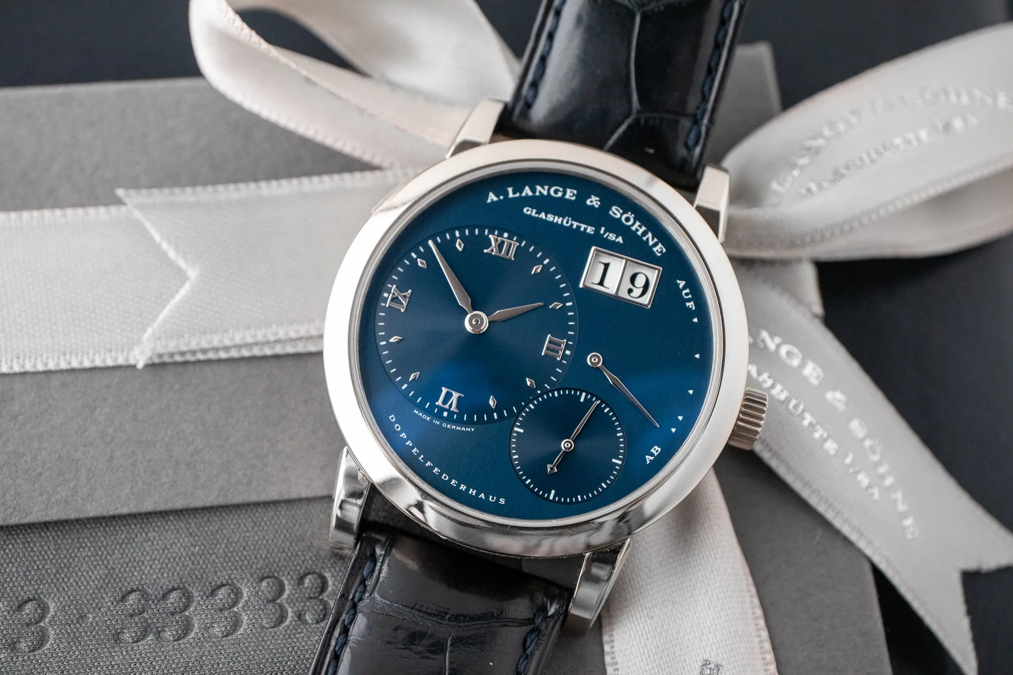Pre-Owned: A.Lange & Sohne Lange 1 White Gold Deep Blue Dial