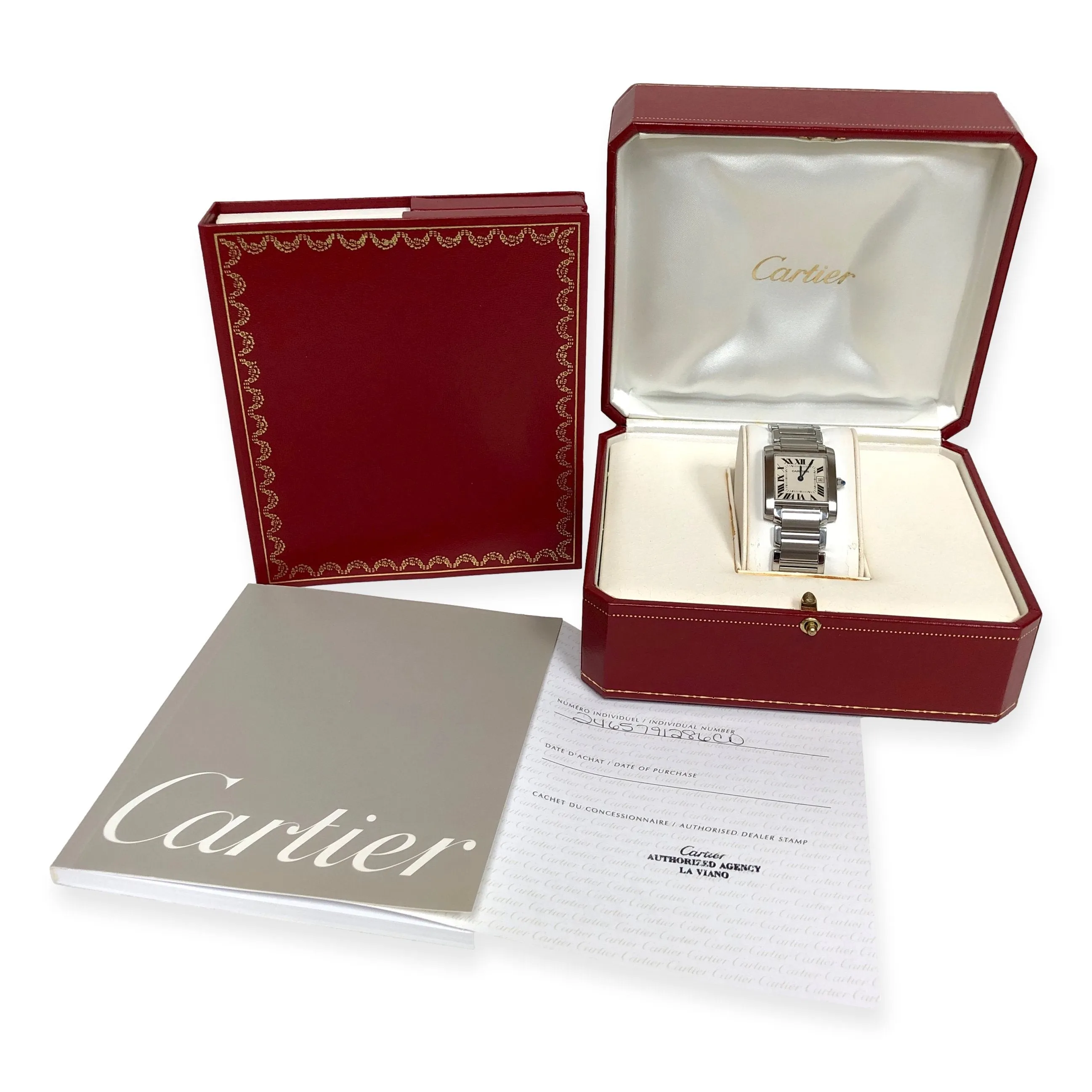 Pre-Owned Ladies Cartier Francaise Tank Stainless Steel 2465 Watch