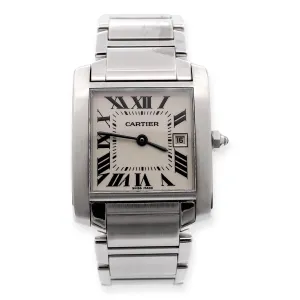 Pre-Owned Ladies Cartier Francaise Tank Stainless Steel 2465 Watch