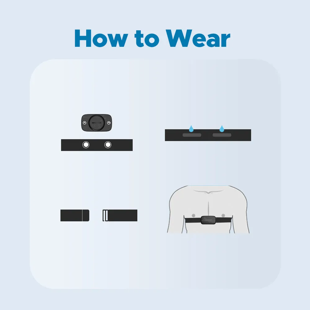 Premium Heart Rate Monitor Chest Strap - Accurate ECG Tracking, Bluetooth & ANT  Connectivity, LED Light, IP67 Waterproof, 800 Hours Battery Life for Fitness & Workout