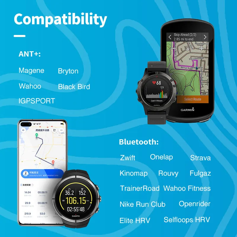 Premium Heart Rate Monitor Chest Strap - Accurate ECG Tracking, Bluetooth & ANT  Connectivity, LED Light, IP67 Waterproof, 800 Hours Battery Life for Fitness & Workout