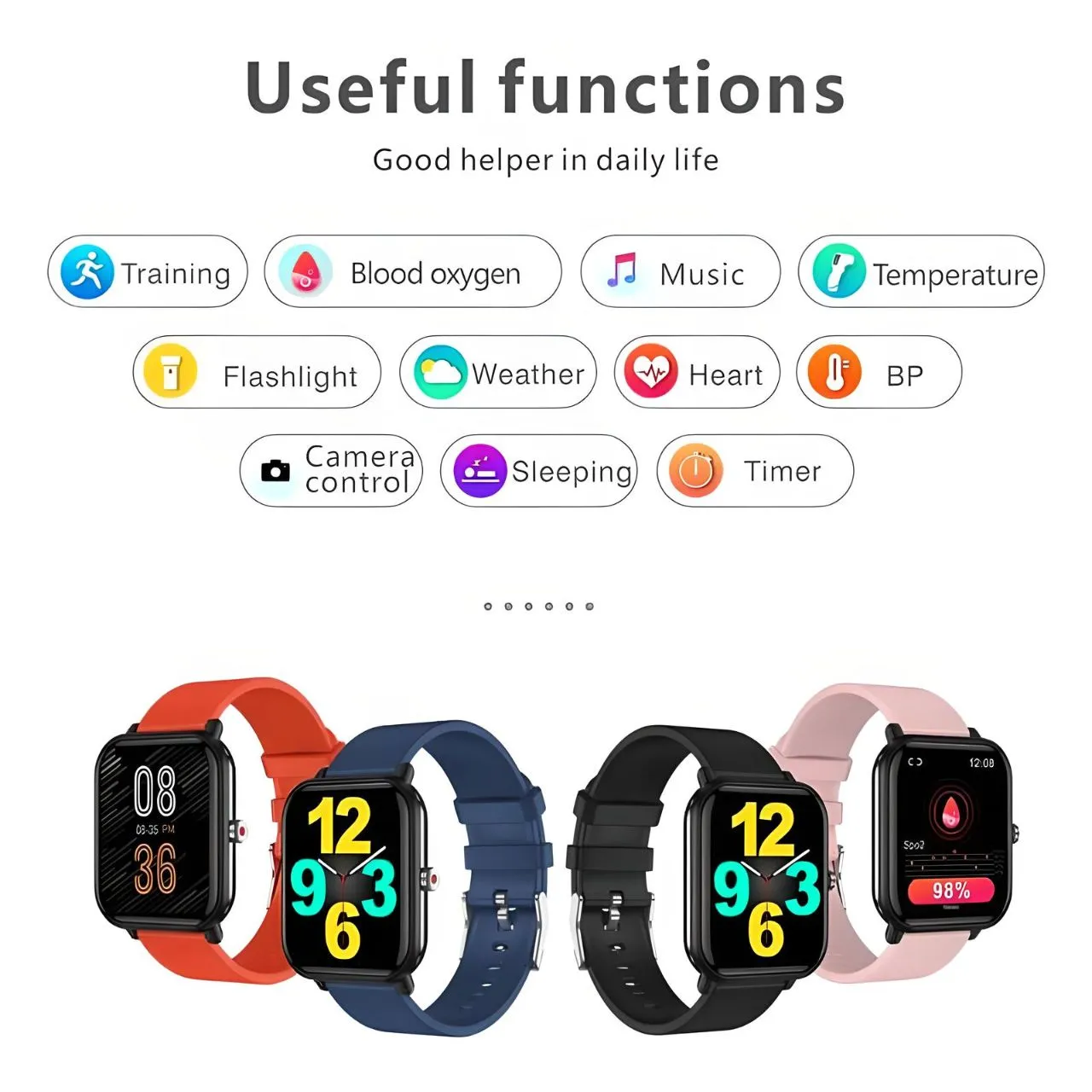 Q9 Pro 1.7in (44mm) Smart Watch | Lightweight | Health Monitoring | Sports Mode | Waterproof IP68 | iOS   Android