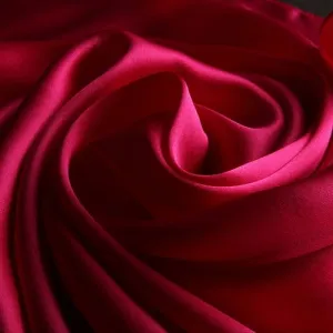 "Elegant Natural Silk Red Scarf for Women - Perfect Spring Foulard for adding a touch of luxury to any outfit"