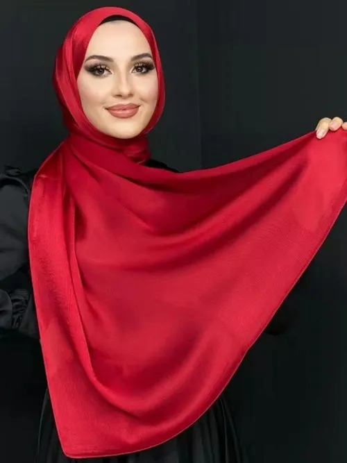 "Elegant Silk Abaya with Matching Satin Head Scarf - A Luxurious Hijab Set for any Occasion"