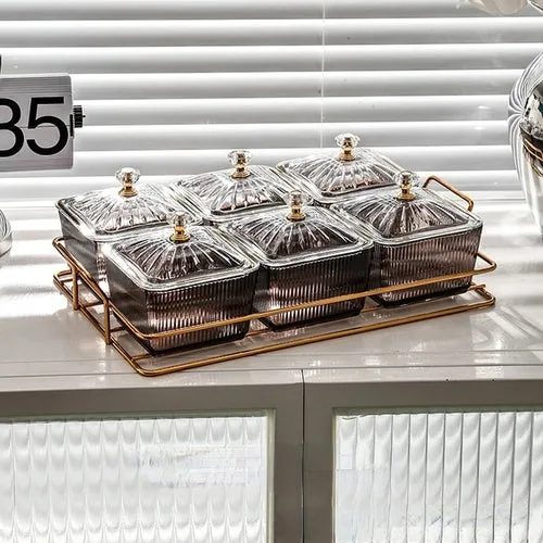"Transparent Square Dried Fruit Salad Dessert Jars: A Stylish and Convenient Way to Serve and Enjoy Your Favorite Snacks