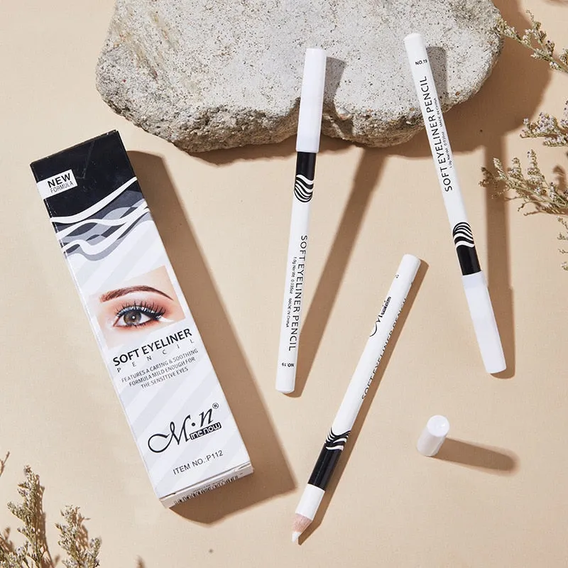 "Unleash Your Creativity: White Waterproof Long Lasting Eyeliner Pencil for Women's Fashion"