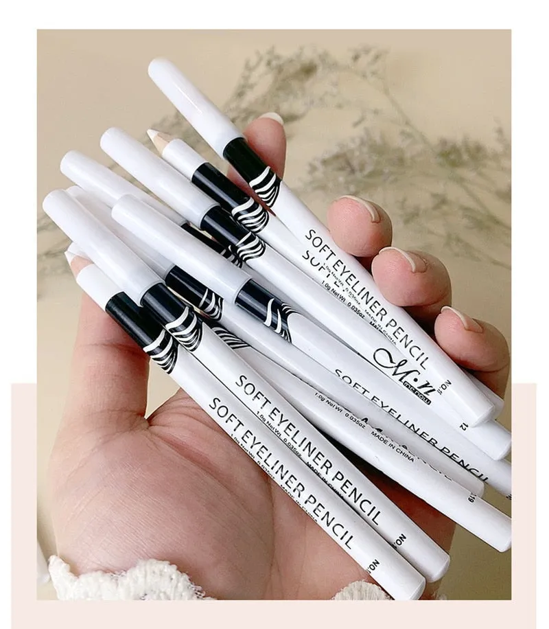 "Unleash Your Creativity: White Waterproof Long Lasting Eyeliner Pencil for Women's Fashion"