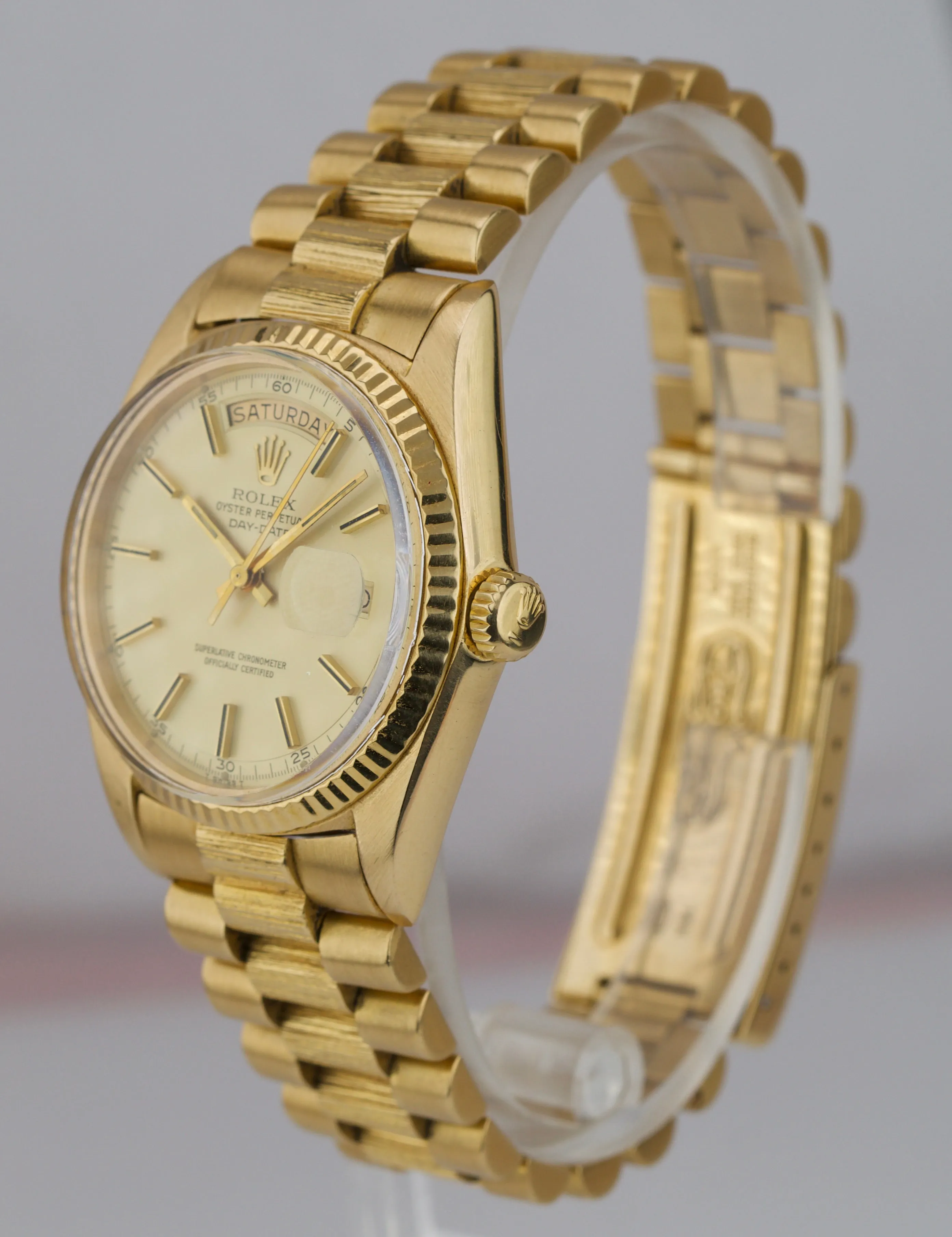 RARE 1977 Rolex Day-Date President 1803 5 MINUTE TRACK DIAL MATTE 36mm 18K Gold