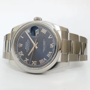 Rolex Datejust 36 Blue Roman Dial Stainless Steel Oyster Automatic 116200