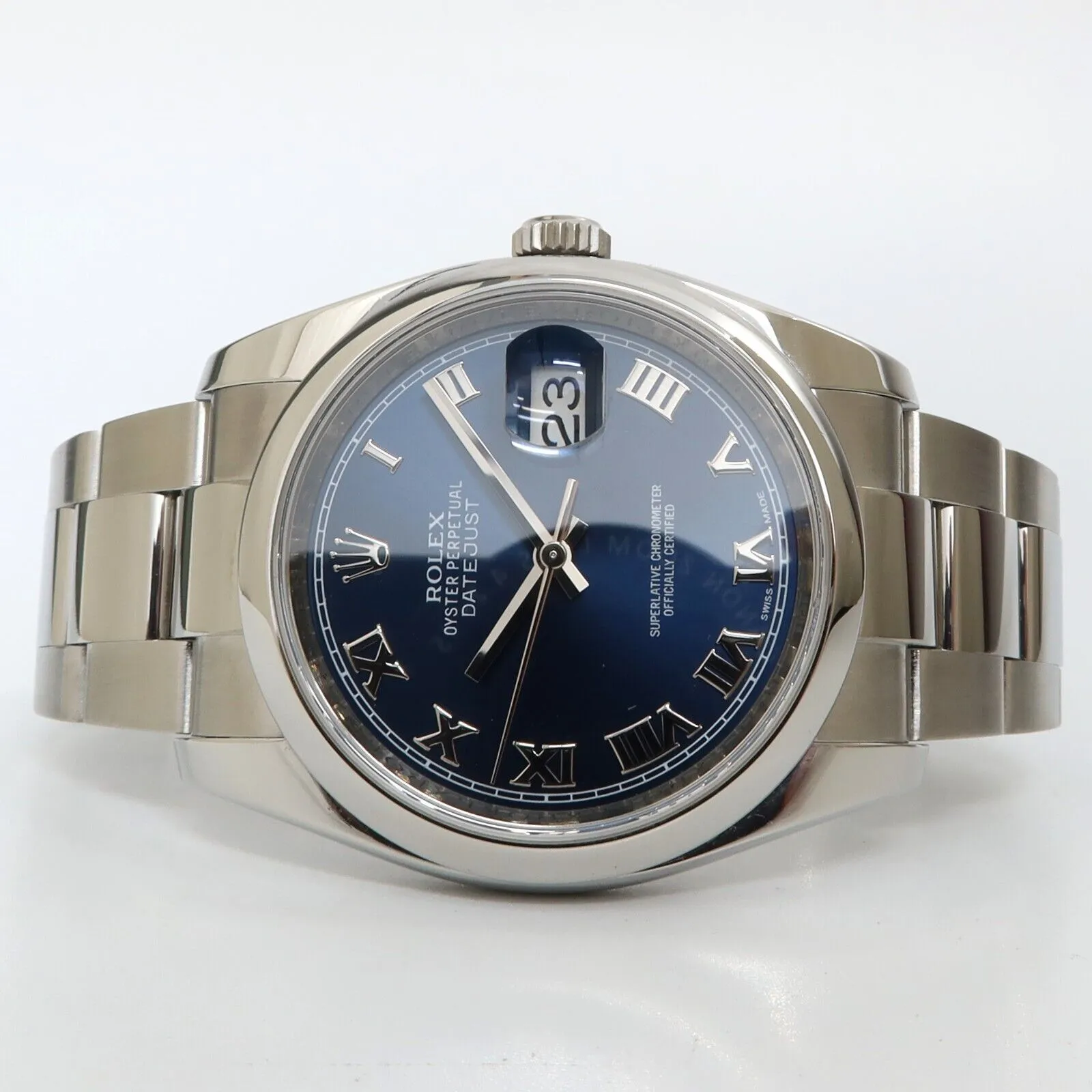 Rolex Datejust 36 Blue Roman Dial Stainless Steel Oyster Automatic 116200