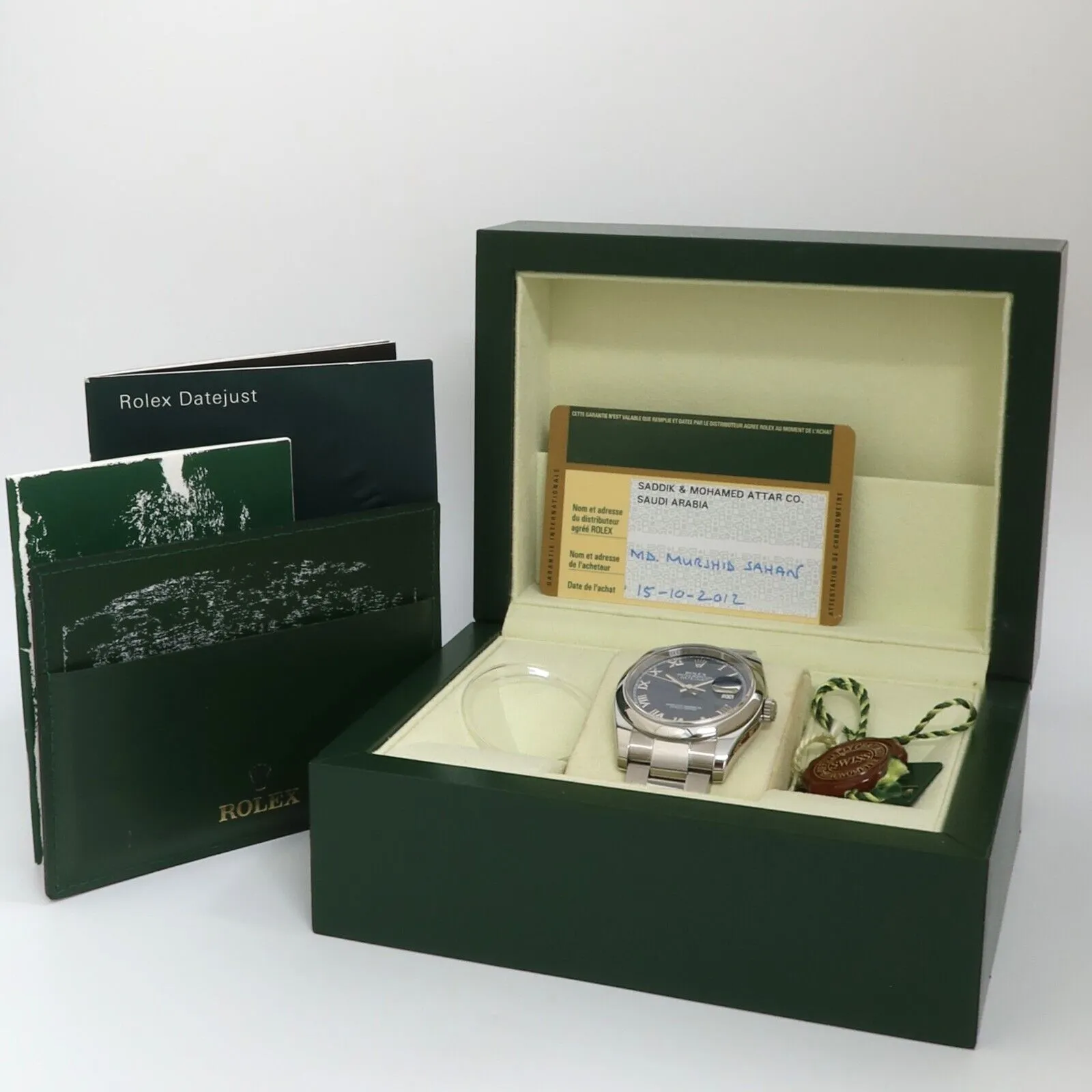 Rolex Datejust 36 Blue Roman Dial Stainless Steel Oyster Automatic 116200