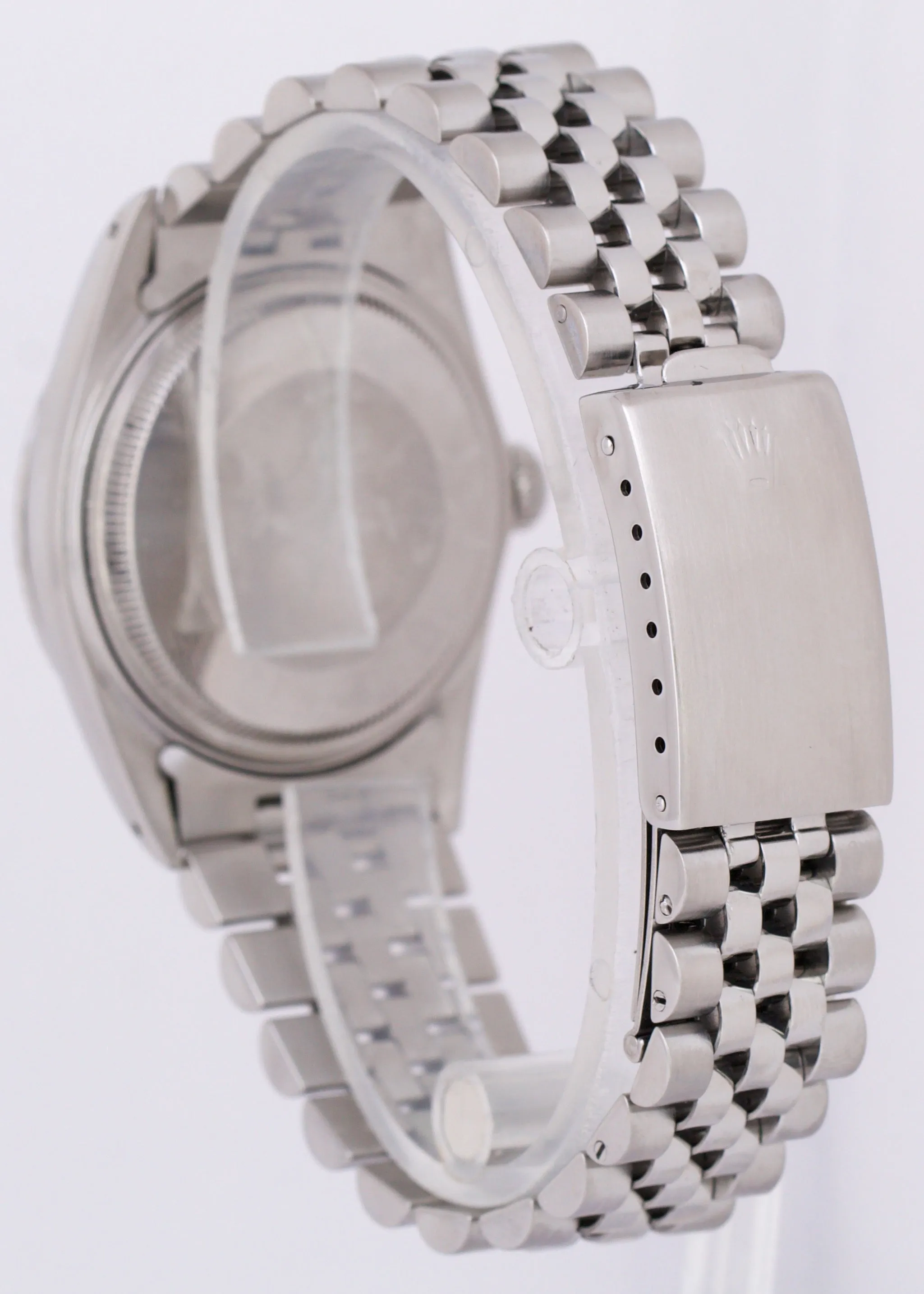 Rolex DateJust 36mm GRAY ARABIC Stainless Steel JUBILEE Date Watch 16030 BOX