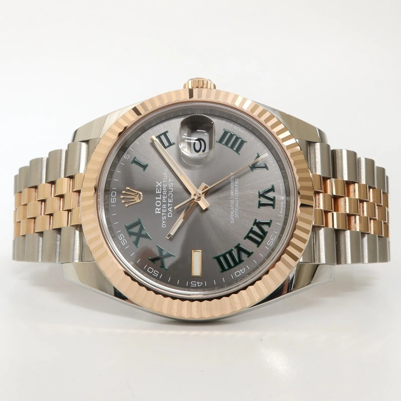 Rolex Datejust 41 Wimbledon Dial 18kt Rose Gold & Stainless Steel Jubilee 126331
