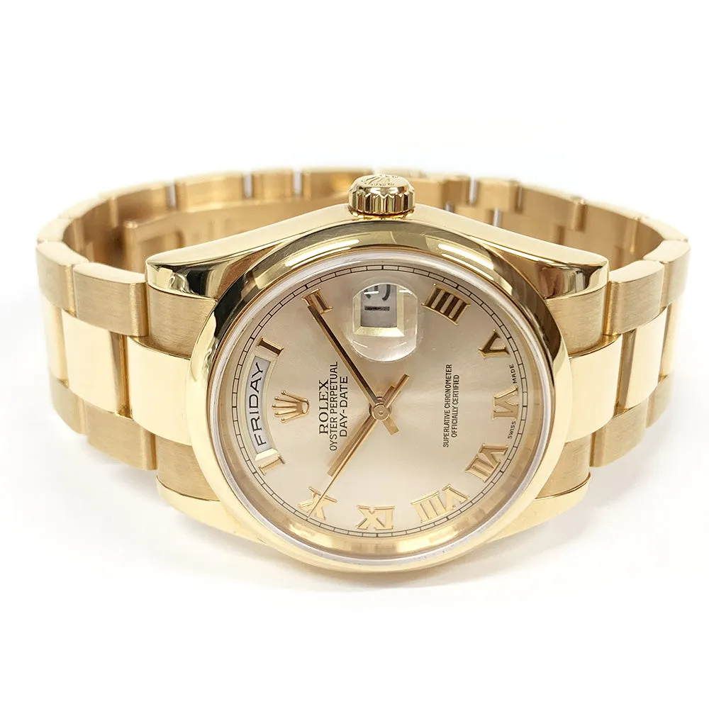 Rolex Day-Date 118205 Champagne Roman Dial
