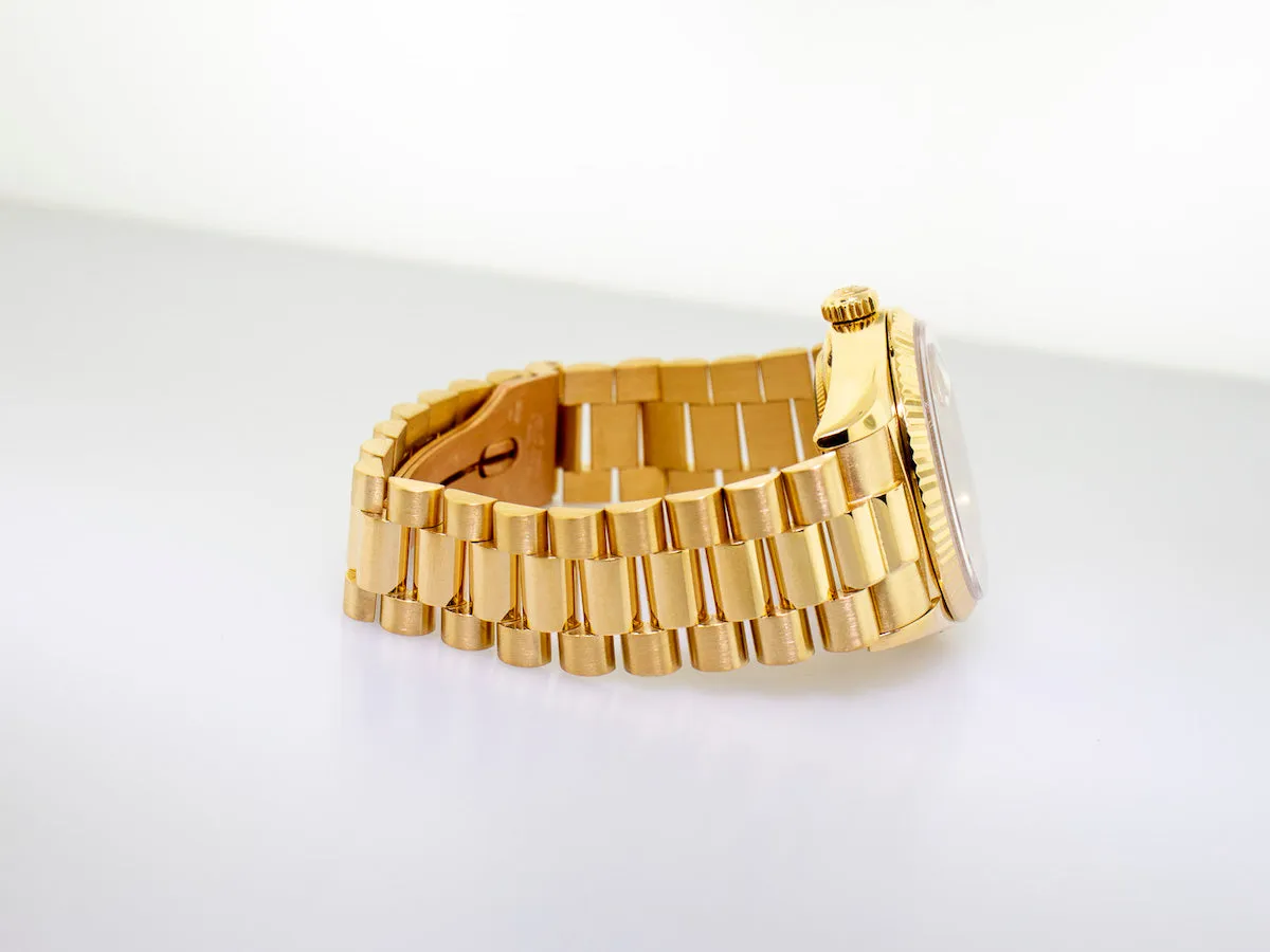 Rolex Day-Date 36mm Yellow Gold Champagne Dial & Fluted Bezel 18038