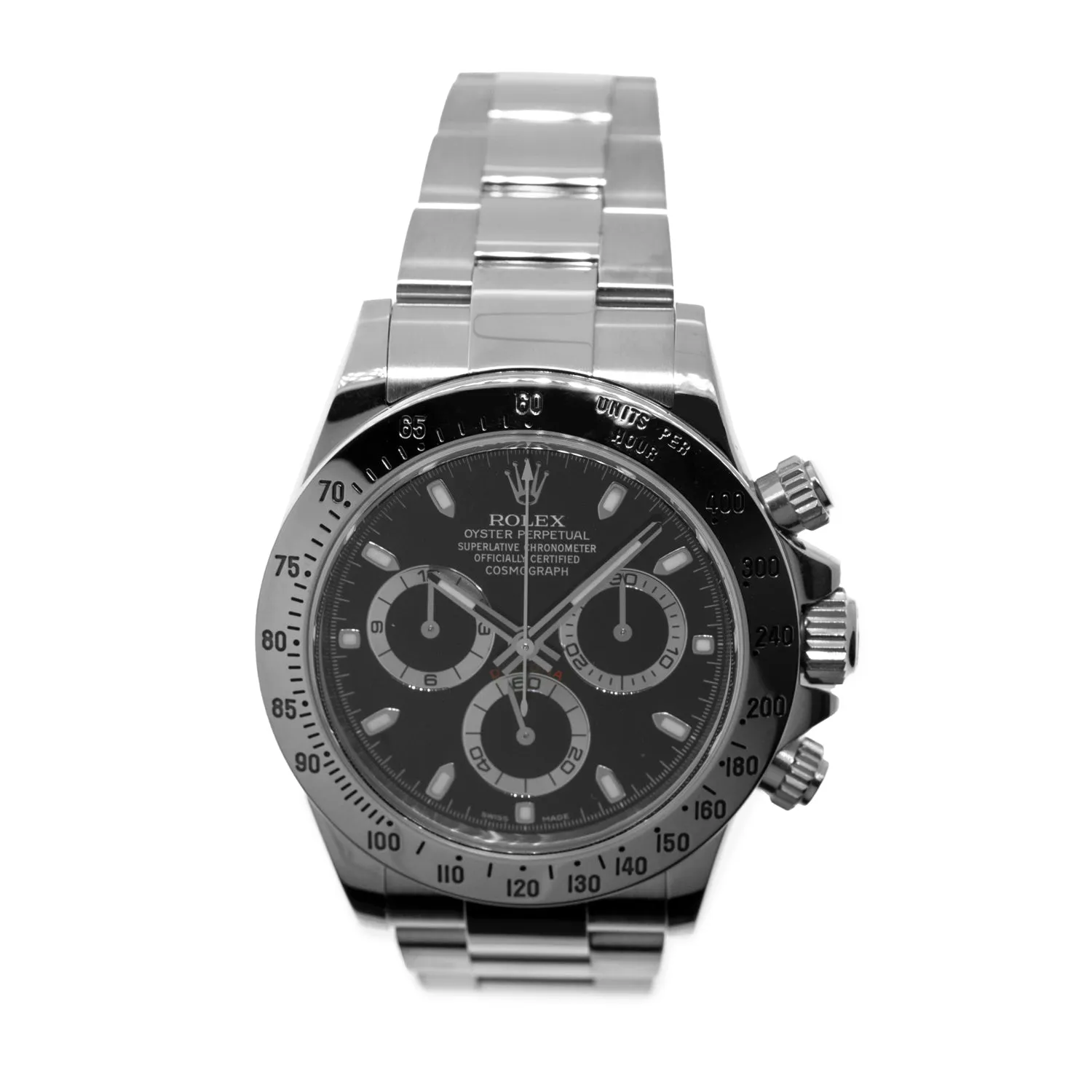 Rolex Daytona 40mm Stainless Steel Black Dial & Steel Bezel 116520