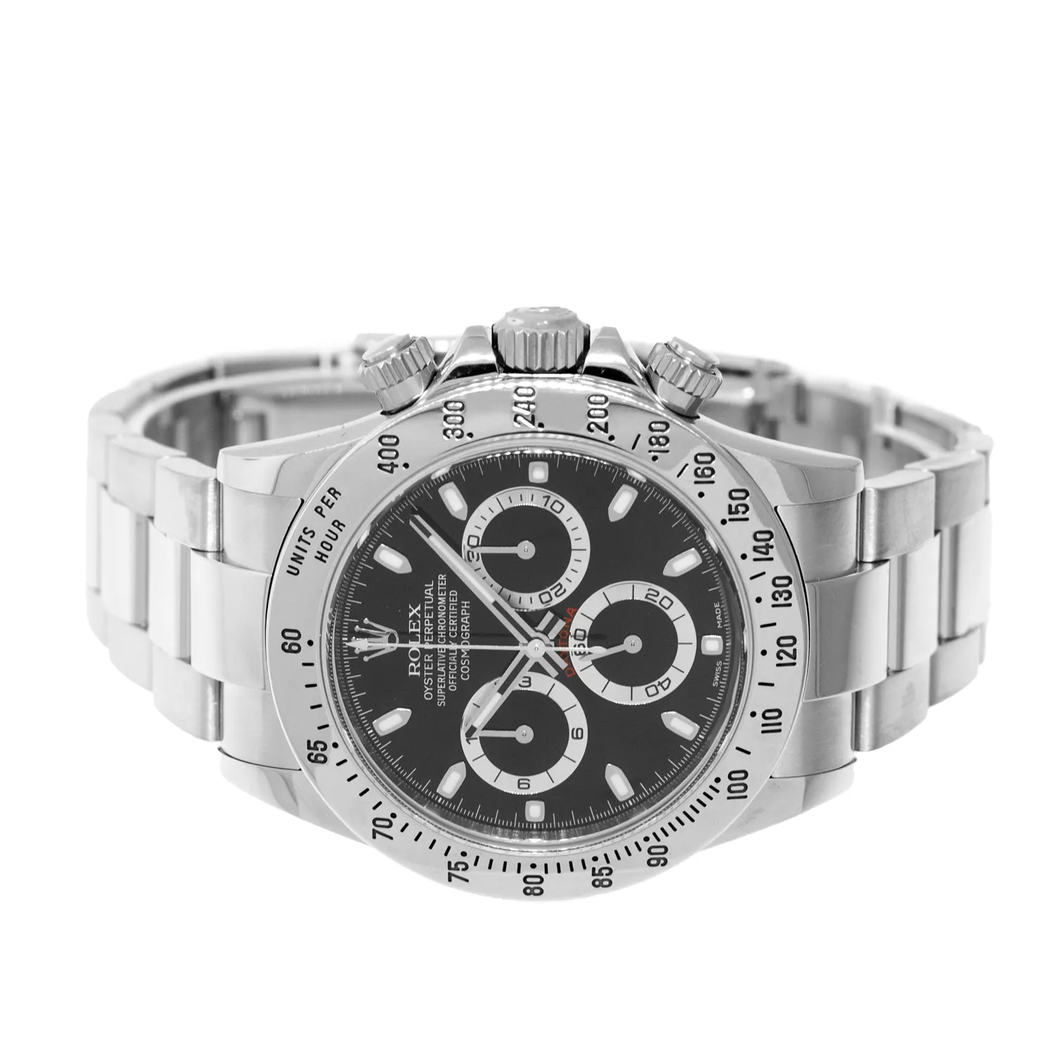 Rolex Daytona 40mm Stainless Steel Black Dial & Steel Bezel 116520