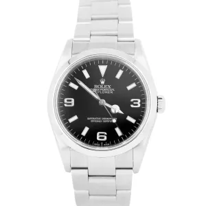 Rolex Explorer I BLACK Dial 36mm 3-6-9 Oyster Stainless Steel Watch 114270