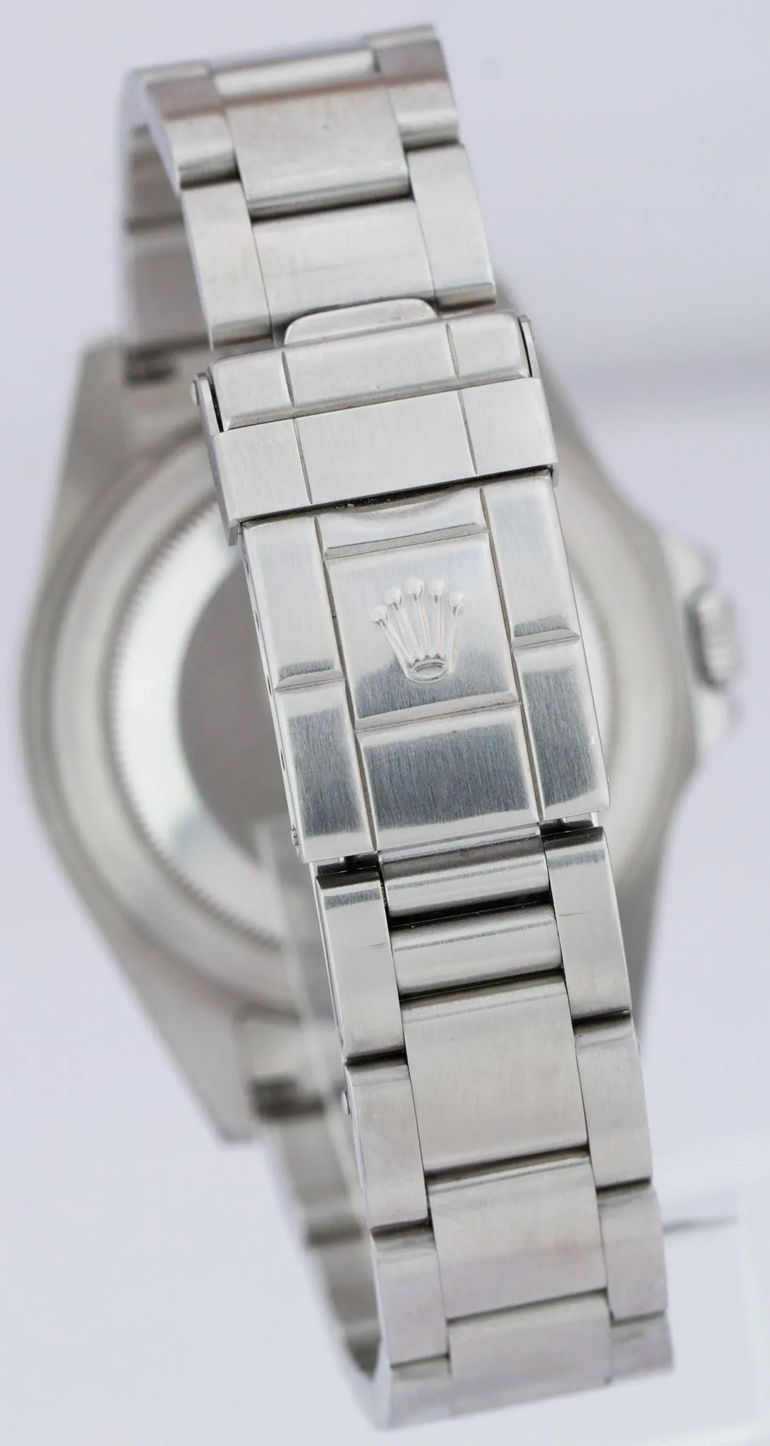 Rolex Explorer II Stainless Steel Black Date GMT 40mm NO-HOLES CASE Watch 16570