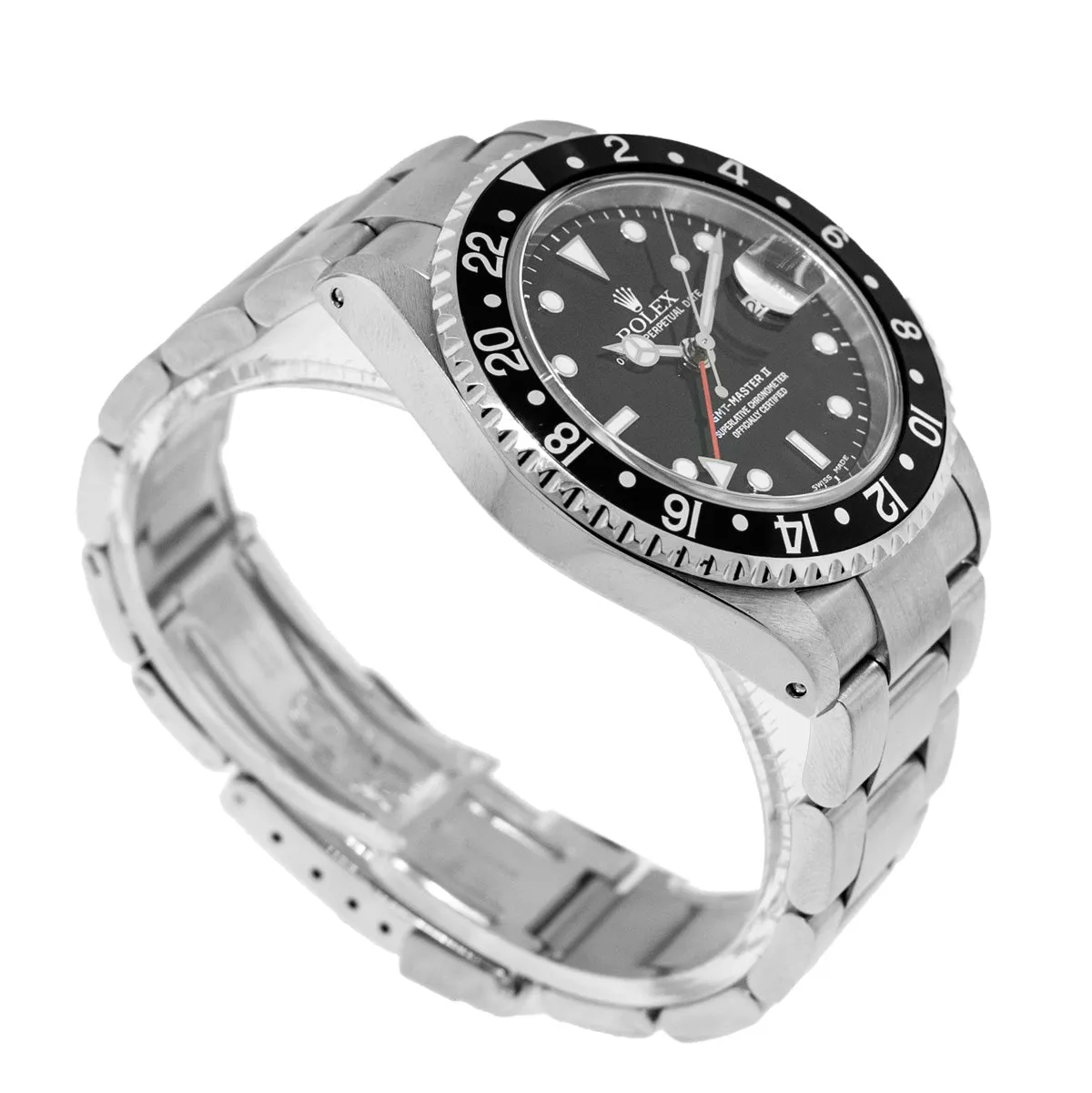 Rolex GMT-Master II 40mm Stainless Steel Black Dial & Black Aluminum Bezel 16710