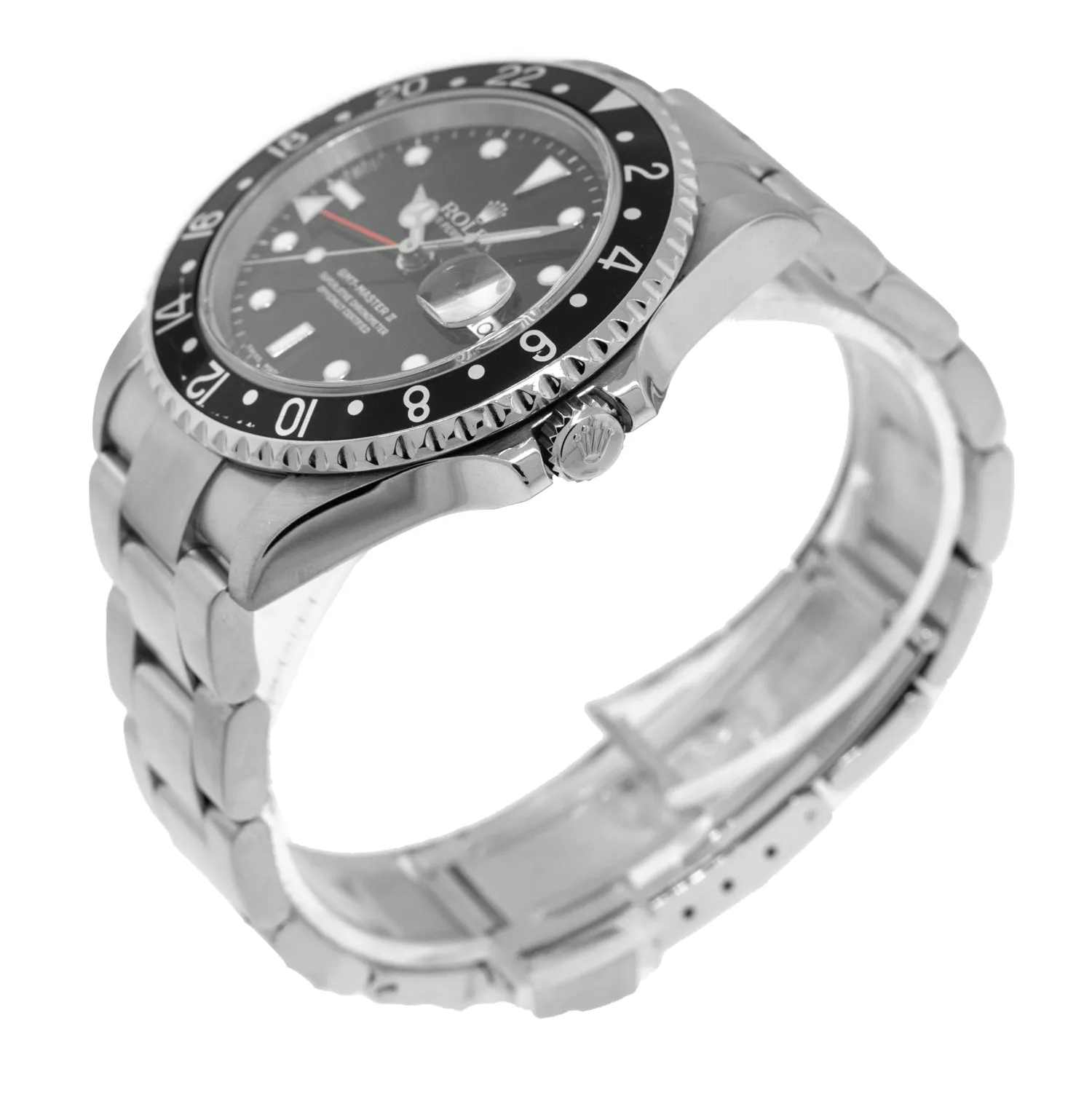 Rolex GMT-Master II 40mm Stainless Steel Black Dial & Black Aluminum Bezel 16710