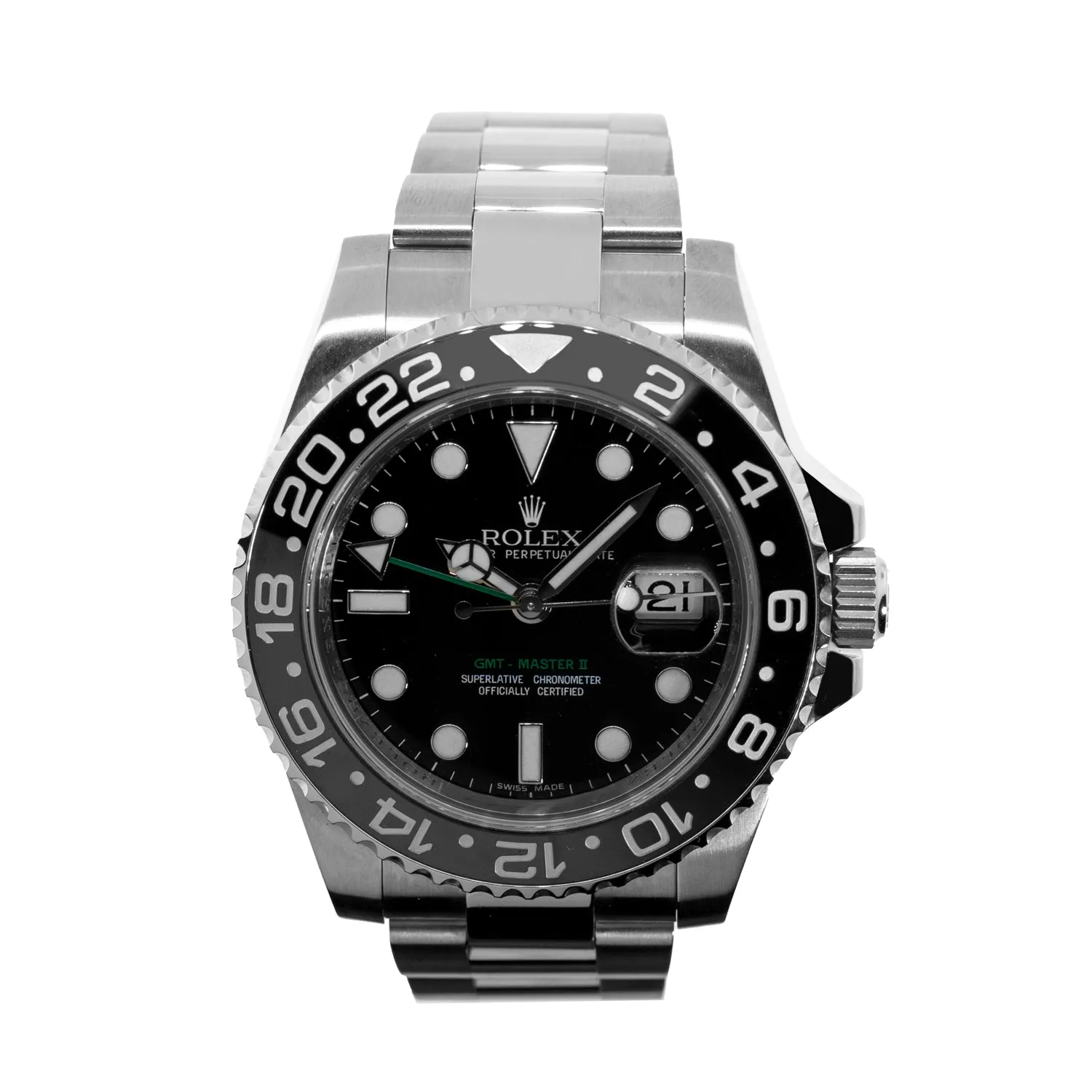 Rolex GMT-Master II 40mm Stainless Steel Black Dial & Black Ceramic Bezel 116710LN Papers