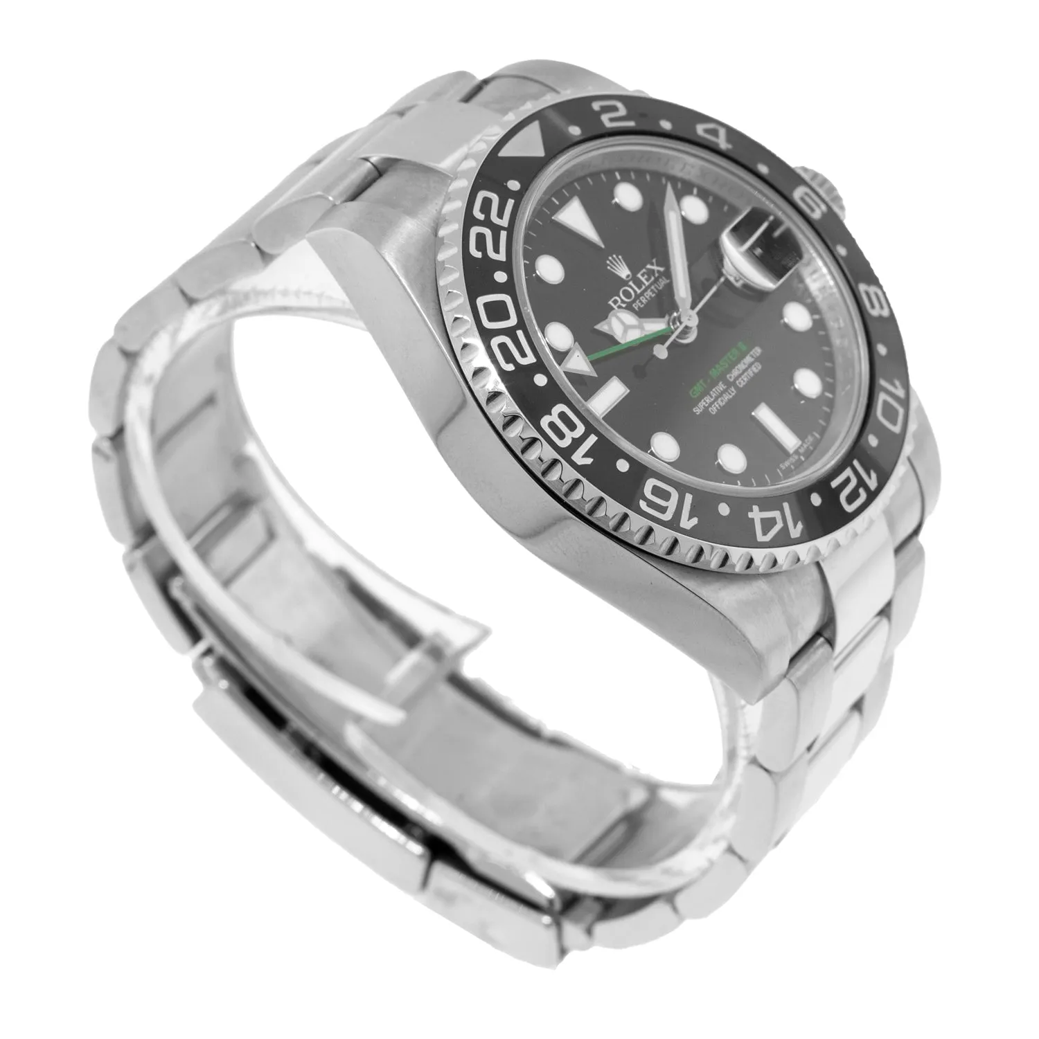 Rolex GMT-Master II 40mm Stainless Steel Black Dial & Black Ceramic Bezel 116710LN Papers